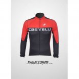 2011 Maillot Ciclismo Castelli Noir Rouge Manches Longues et Cuissard