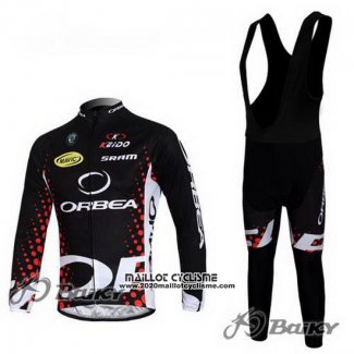 2013 Maillot Ciclismo Orbea Noir et Rouge Manches Longues et Cuissard