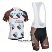 2014 Maillot Ciclismo Ag2r La Mondiale Marron Manches Courtes et Cuissard