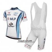 2014 Maillot Ciclismo Mlp Team Bergstrasse Blanc Manches Courtes et Cuissard