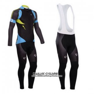 2014 Maillot Ciclismo Pearl Izumi Noir et Azur Manches Longues et Cuissard