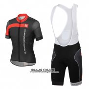 2015 Maillot Ciclismo Castelli 3t Noir et Rouge Manches Courtes et Cuissard