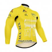 2015 Maillot Ciclismo Tour de France Jaune Manches Longues et Cuissard