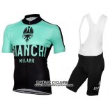 2016 Maillot Ciclismo Bianchi Vert Manches Courtes et Cuissard