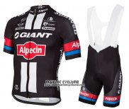 2016 Maillot Ciclismo Giant Alpecin Noir et Rouge Manches Courtes et Cuissard