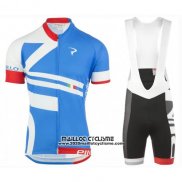 2016 Maillot Ciclismo Pinarello Bleu et Blanc Manches Courtes et Cuissard