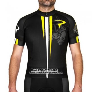 2016 Maillot Ciclismo Pinarello Jaune et Noir Manches Courtes et Cuissard