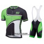 2016 Maillot Ciclismo Rose Vert et Noir Manches Courtes et Cuissard