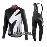 2016 Maillot Ciclismo Specialized Ml Profond Noir Manches Longues et Cuissard