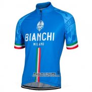 2017 Maillot Ciclismo Bianchi Bleu Manches Courtes et Cuissard