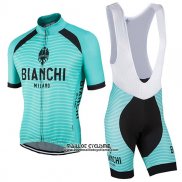 2017 Maillot Ciclismo Bianchi Milano Meja Vert Manches Courtes et Cuissard