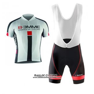 2017 Maillot Ciclismo Biemme Identity Blanc et Rouge Manches Courtes et Cuissard