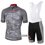 2017 Maillot Ciclismo Castelli Gris Manches Courtes et Cuissard