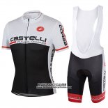 2017 Maillot Ciclismo Castelli Noir et Blanc Manches Courtes et Cuissard