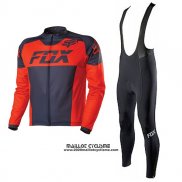 2017 Maillot Ciclismo Fox Noir et Rouge Manches Courtes et Cuissard