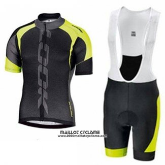 2017 Maillot Ciclismo Look Noir et Vert Manches Courtes et Cuissard