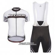 2017 Maillot Ciclismo Look Pro Equipo Noir et Blanc Manches Courtes et Cuissard