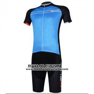 2017 Maillot Ciclismo Nalini Bleu Manches Courtes et Cuissard