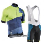 2017 Maillot Ciclismo Northwave Extreme Vert et Bleu Manches Courtes et Cuissard