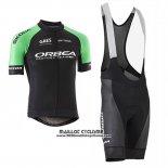 2017 Maillot Ciclismo Orbea Noir et Vert Manches Courtes et Cuissard