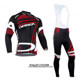 2017 Maillot Ciclismo Orbea Rouge et Noir Manches Longues et Cuissard