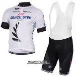 2017 Maillot Ciclismo Quick Step Floors Blanc Manches Courtes et Cuissard