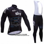 2017 Maillot Ciclismo Sky Noir Manches Longues et Cuissard