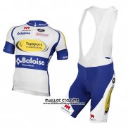 2017 Maillot Ciclismo Sport Vlaanderen Baloise Blanc et Jaune Manches Courtes et Cuissard