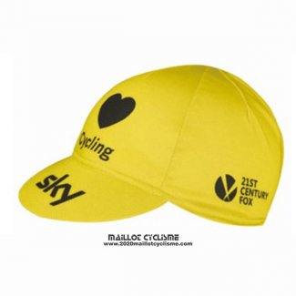 2017 Sky Casquette Ciclismo Jaune