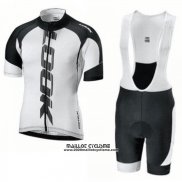 2018 Maillot Ciclismo Look Noir Blanc Manches Courtes et Cuissard