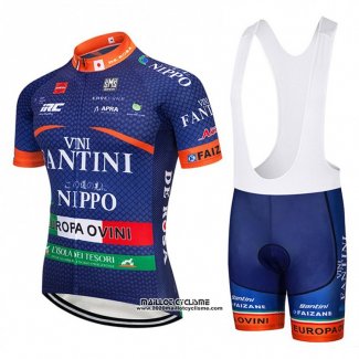 2018 Maillot Ciclismo Vini Fantini Profond Bleu Manches Courtes et Cuissard