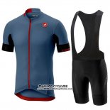 2019 Maillot Ciclismo Castelli Aero Race Bleu Manches Courtes et Cuissard