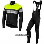 2019 Maillot Ciclismo Nalini Warm 2.0 Noir Vert Manches Longues et Cuissard