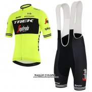 2019 Maillot Ciclismo Trek Segafredo Vert Noir Manches Courtes et Cuissard