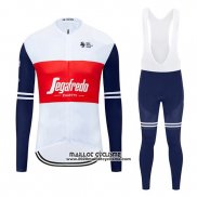 2020 Maillot Ciclismo Segafredo Zanetti Blanc Rouge Manches Longues et Cuissard