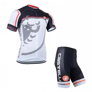 2020 Maillot Cyclisme Castelli Noir Blanc Manches Courtes et Cuissard(2)