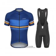 2021 Maillot Cyclisme de Marchi Bleu Manches Courtes et Cuissard