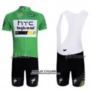 2011 Maillot Ciclismo Htc Highroad Vert et Blanc Manches Courtes et Cuissard