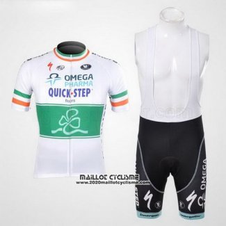 2012 Maillot Ciclismo Omega Pharma Quick Step Champion Irlandese Manches Courtes et Cuissard