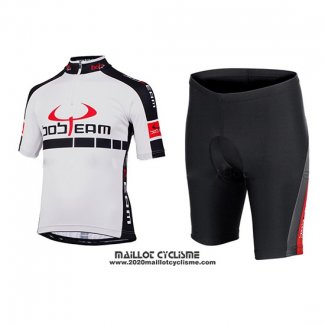 2015 Maillot Ciclismo Bobteam Blanc Manches Courtes et Cuissard