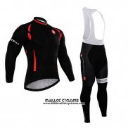 2015 Maillot Ciclismo Castelli Brillant Noir Manches Longues et Cuissard