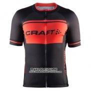 2016 Maillot Ciclismo Craft Noir et Orange Manches Courtes et Cuissard