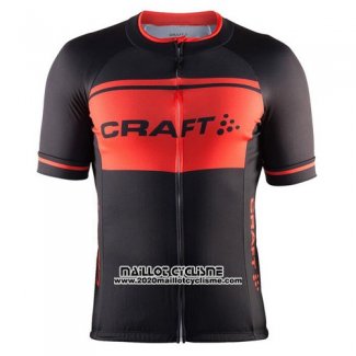 2016 Maillot Ciclismo Craft Noir et Orange Manches Courtes et Cuissard