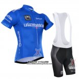 2016 Maillot Ciclismo Giro D'italie Bleu et Blanc Manches Courtes et Cuissard