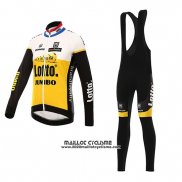 2016 Maillot Ciclismo Lotto NL Jumbo Jaune et Noir Manches Longues et Cuissard