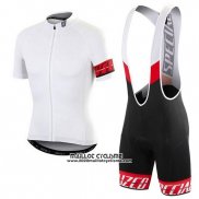 2016 Maillot Ciclismo Specialized Blanc Manches Courtes et Cuissard