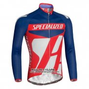 2016 Maillot Ciclismo Specialized Bleu et Rouge Manches Longues et Cuissard