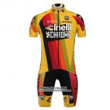 2017 Maillot Ciclismo Cinelli Chrome Jaune Manches Courtes et Cuissard 2023