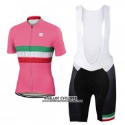 2017 Maillot Ciclismo Femme Femme Sportful Rose Manches Courtes et Cuissard