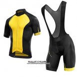 2017 Maillot Ciclismo Mavic Jaune et Noir Manches Courtes et Cuissard